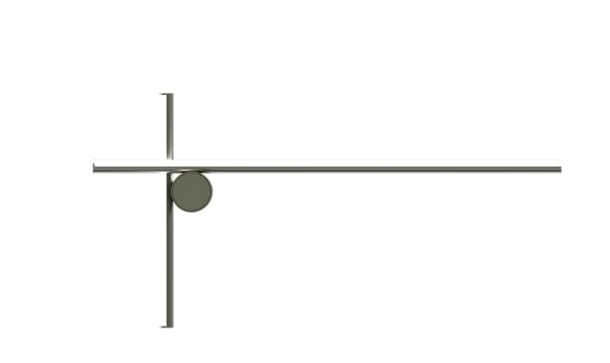  FLOS Coordinates Wall 2 Lampada verticale e orizzontale da parete a luce diffusa Argent Moon