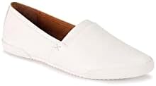 Frye Melanie Slip On Shoes for Women Crafted from Premium Leather with White Rubber Toe Bumpers and Soles, Leather Lining, and Removable Footbeds – 1 ¼” Outsole, White - 9 M | Image 7