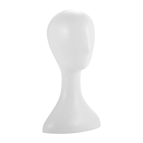 Clenp Tête De Mannequin, Fausse Tête sans Décoloration à Large Application Affichage De Perruque en Plastique Modèle Abstrait De Tête De Femme pour...