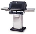 Mhp Gas Grills W3g4dd Propane Gas Grill W/ Searmagic Grids On Black Patio Base