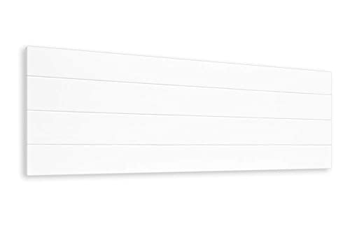 LA WEB DEL COLCHON Cabecero de Madera Rústico Vintage para Cama de 180 (190 x 44 cms.) Blanco nórdico | Cabeceros Madera | Dormitorio Matrimonio | Cabezal Cama |Estilo nórdico