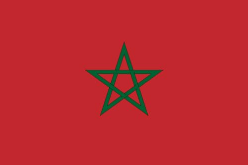 Drapeau Maroc grand format entrelacé pour intérieur et extérieur