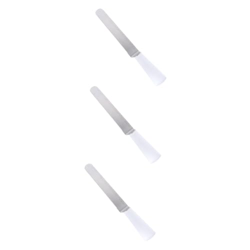 ULTECHNOVO 3 Piezas raspador de torta pala para glaseado de pastel manteca pastel con escala espátula de hielo y más suave espátula para crema de crema