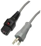 CL60139-LOCK 15FT Self Locking IEC-Lock Hospital Grade Power Cord 5-15P to IEC-Lock C13