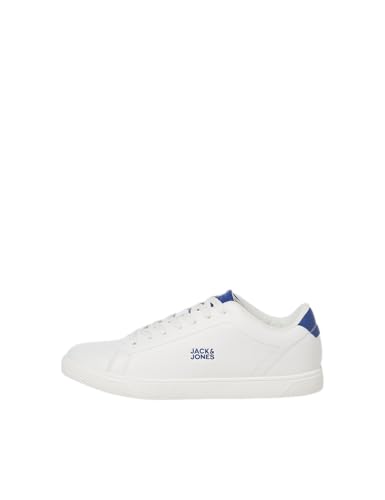 Jack & Jones Homme Jfwboss PU Sneaker, Blanc, 45 EU