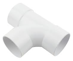 40mm Solvent Weld Waste Pipe Plumbing Fitting Swept Tee Bend-White (Pack of 5)