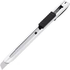 Snap-of kupa Cep Tip Ince Metal Maket Bıçağı Dar Maket Bıçağı A-1P Aluminyum Gövde Bıçak Otomatik Kilitli Profesyonel Falçata 9x80 LENTH:132 M