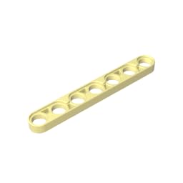 XYEIUGO GDS-695 32065 Technic Beam 1x7 Thin, Light yellow, 50 PCS