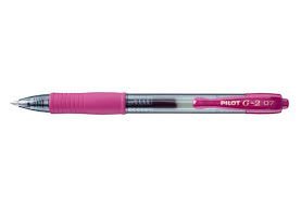 PILOT G-2 0.7mm FINE RETRACTIBLE PEN - PINK (3 PACK)