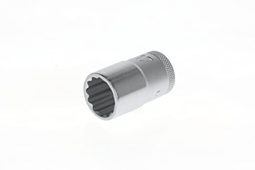 GEDORE Socket, 1/2" 12.5 mm drive, Bi-hex, 17 mm AF, Tool, D 19 17, Chrome-plated steel