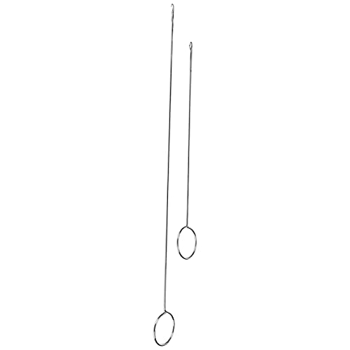 OEBUAFI 2 Piezas de Volteador de Bucles para Costura, Volteador de Bucles Largo de Acero Inoxidable, Herramienta de Costura para Ensartar Cuerdas, Cordones y Bandas con Gancho fin