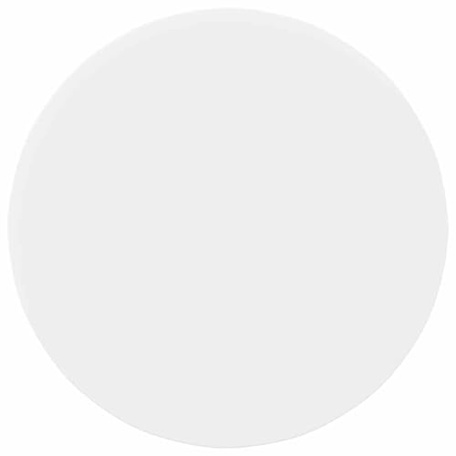 Plateau de Table Rond Ø 80 cm en Bois Blanc pour Cuisine et Bureau