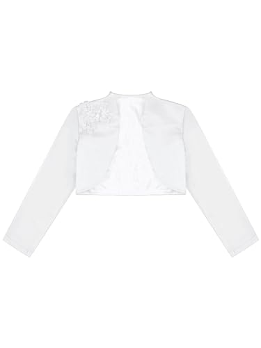 Kids Girls Long Sleeves Bolero Coat Shrug Crop Cardigans Dress Jacket for Party Wedding Pageant4
