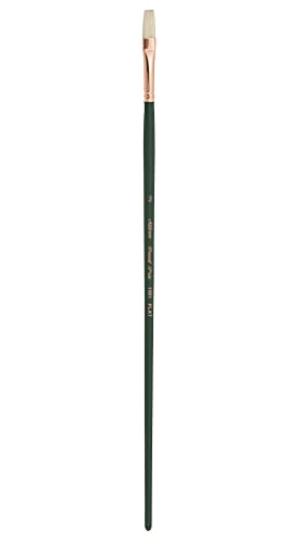 Silver Brush 1001-2 Grand Prix Premier Long Handle Hog Bristle Brush, Flat, Size 2