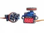 M5Stack A076-B IC development tools for energy management servo kit 180/360 is a 9g servo with LEGO compatible fixed bracket.