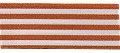 Berisfords Stripes, Polyester, Rust, 10.4 x 10.4 x 1.2 cm