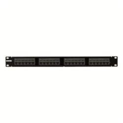 Gewiss38 CVX LAN - Panel 24 Conec RJ45 5e 1U Black 19 38 CVXLAN