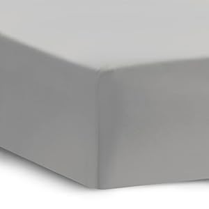 Bedsure Deep Fitted Sheet King Size- Grey 40cm Extra Deep Fitted Sheet, 150x200cm