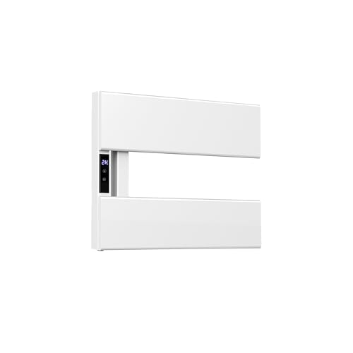 EIKANIOS Electric Towel Warmer with Smart LED Timer, Modern [2/3/4] Bar Large Panel Heated Towel Rack, Wall-Mounted Plug-in/Hardwired 2-in-1, Rapid Warmth for Bathrooms, [Matte Black/Alpine White]