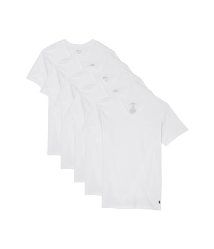 POLO RALPH LAUREN Classic Fit Wicking V-Neck 5-Pack Undershirts