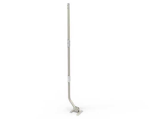 CeKay Universal Mounting Pole for Outdoor Antenna & Weather Station Heavy-Duty Aluminum Alloy Bracket with Extension Arm Wall/Eave/Roof Mount Rustproof & Weatherproof (1 Dia 49.5)