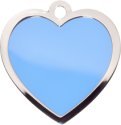 Bow Wow MeowBow Wow Meow BWM Fashion Personalized Pet ID Tags | Laser Engraved Durable Strong ID Tag Custom Name Identity Pets Tags for Kitty Puppy Cats Dogs - Large Heart, Blue