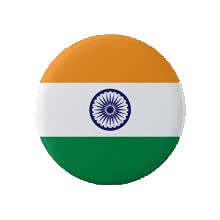 Image of Indian Flag Badges (Round Pin Badge) for Independence Day /Republic Day & Other Events ( Pack of 1 Badge)