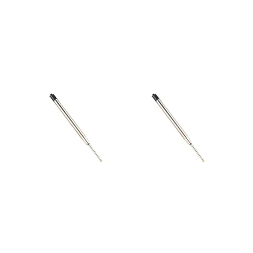 Recharges de stylo à bille encre noire 1,0 mm recharges portables fournitures de bureau lot de 2