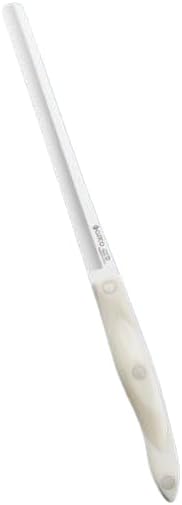 Cutco Model 2124 Petite Slicer 7.8" High Carbon Stainless Steel Double-D® (DD) Serrated Blade 5.7" Thermo-Resin Handle in Pearl (White)