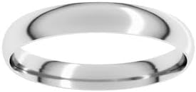 Jewels By Lux 18K Yellow Or White Or Rose Gold Ultra-Lightweight Comfort-Fit Half Round Band