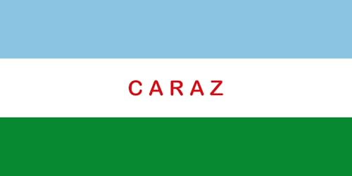 Drapeau Large Caraz du Pérou format paysage pour décoration murale - 2