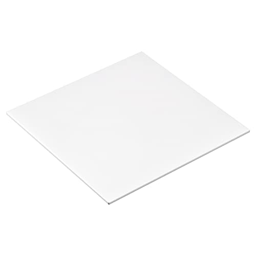 Image of MECCANIXITY PMMA Acrylic Sheets Colored Non Transparent 6 x 6 Inch White for Glass, DIY, Painting, Art Craft