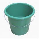 Teko Plastic Household Bucket with Metal Bracket, 5 L, Green, One Size