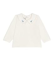 Petit Bateau Baby Mädchen Langarmbluse A0coo, Weiß, 12 Monate