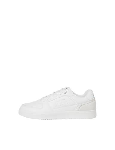 JACK & JONES Herren JFWEALING PU NOOS Sneaker, White/Detail:Trekking Green, 43 EU – Ansicht 1