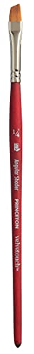 Princeton Velvetouch, Series 3950, Paint Brush for Acrylic, Oil and Watercolor, Angle Shader, 1/4 Inch