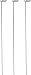Bosmere 36" Single Plant Stem Support with 3" Hoop, 3-Pack