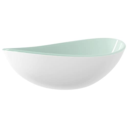 Lavabo blanco rectangular de vidrio templado antical de 54,5 cm 4