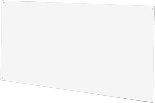 Clear Acrylic Tile Wall Protector with Pre Drilled Holes 8" x 16" Protective Plate 1/8" Thick Business or Home Use Dirty Hand and Fingerprint Shield by Marketing Holders