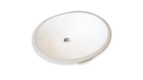 Wells Sinkware Oval 19 X 16 Ceramic Undermount Bathroom Sink Vanity White #TOP4