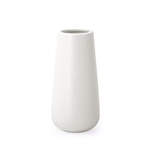D'vine Dev 8 Inch Ceramic Flower Vase, Minimalist Design For Home Decor, Fireplace, Bedroom, Kitchen, Living Room, Centerpieces, Office Desk, Design Box Packaged, Cream White, Vs-Xh-8W #TOP7
