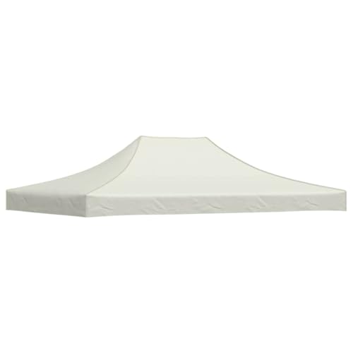 vidaXL Toit de Tente de Réception Toile de Toit de Chapiteau Remplacement de Toit de Tente Escamotable Pavillon de Jardin 4,5x3 m Crème 270 g/m²