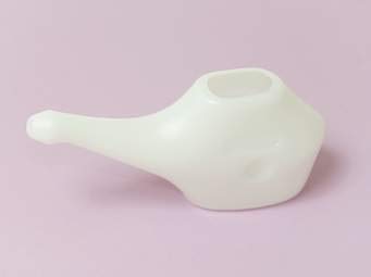 POONAM Light Weight Jal Neti Pot for Nose Cleaning (White, 400 ml)