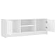 vidaXL TV Schrank, Fernsehschrank mit viel Stauraum, Lowboard für Fernseher Wohnzimmer, Fernsehtisch HiFi Schrank TV Möbel, Weiß Holzwerkstoff