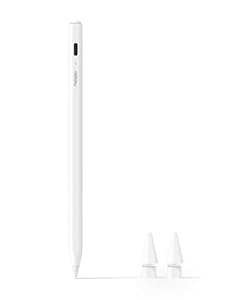 Metapen Pencil Air8 voor Apple iPad 2018-2025, (20U Batterijduur), 2Min Snelladen, Hoge Precisie Stylus Pen voor iPad 11 A16/10/9/8/7/6e Gen, Pro 12.9/11/13 Inch M4, Air 3/4/5/M2/M3 (Wit)