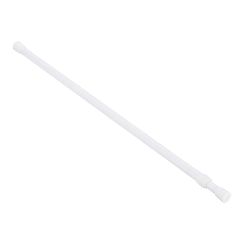 uxcell Tension Curtain Rod Adjustable 39 to 75 inches 0.51 Dia White Spring Tension Rod No Drilling Expandable Tension Rod for Doorway Kitchen