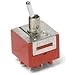 9201TZQE, Switch Toggle ON ON DPDT Round Lever Solder Lug 6A 250VAC 30VDC Panel Mount with Threads Bulk