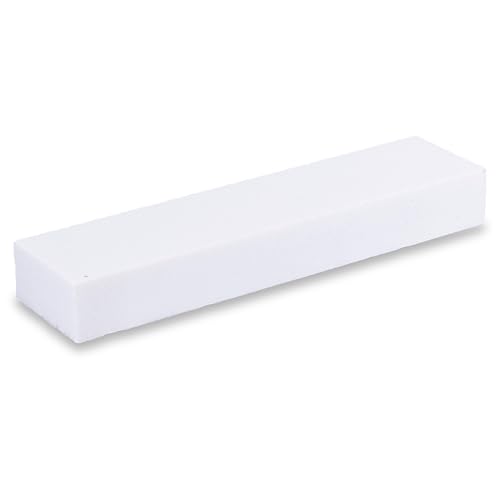 BARWALT Rub Bricks, 203 Millimeter Size, White Rub Brick, 80 Grit, Fluted Rub Brick with Handle, BWT70500