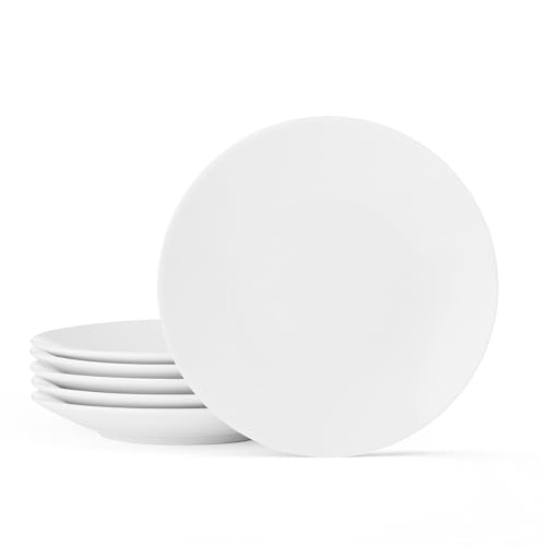 Everyday White Fitz and Floyd Coupe White Appetizer Plates, Set of 6 Everyday White Fitz and Floyd Coupe White Appetizer Plates, Set of 6