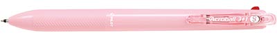 Pilot Acroball 3+1, 3 Color 0.5 mm Ballpoint Multi Pen & 0.5 mm Mechanical Pencil - Soft Pink Body (Bkhab-50EF-SP)